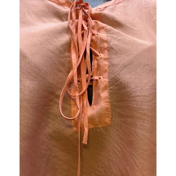 Pete & Greta Silk Blouse Peach S - Picture 6 of 7